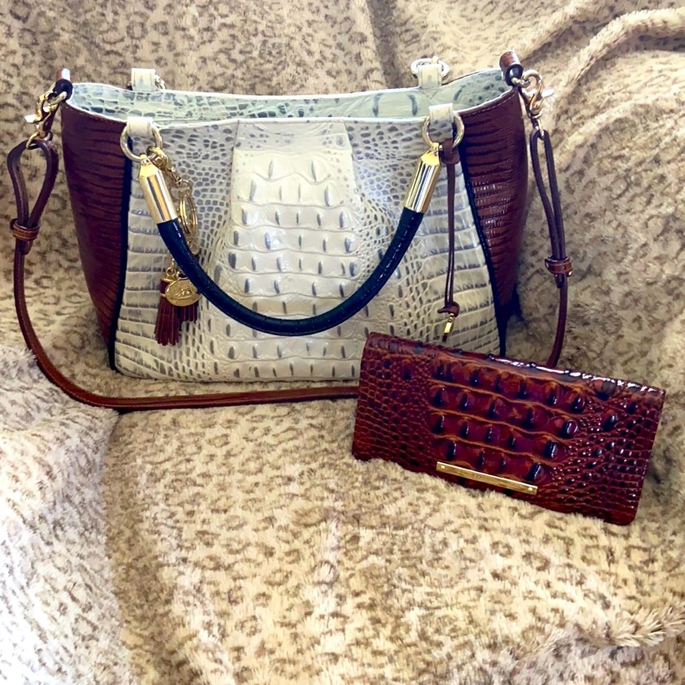 Brahmin Ruby Halo Amado Satchel & Ady Wallet